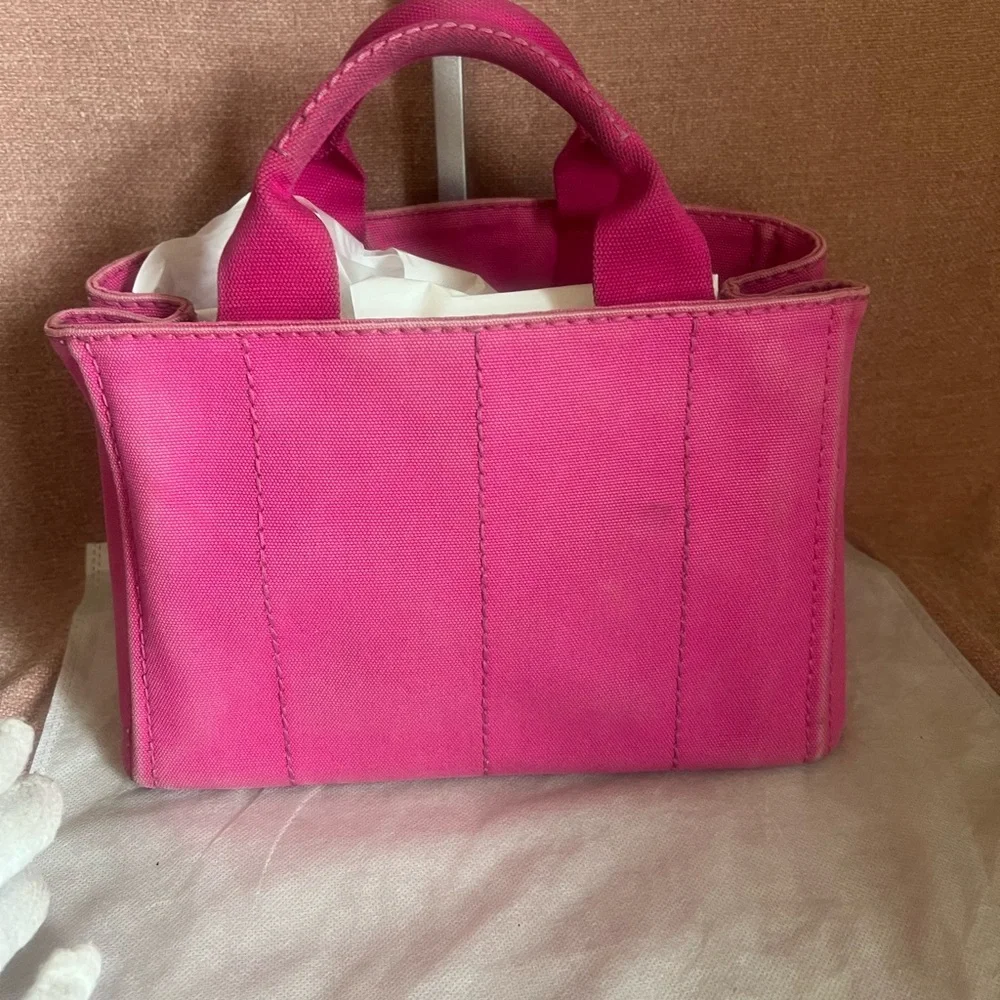 Prada Fuchsia Canapé small Canvas Tote - Picture 3 of 16